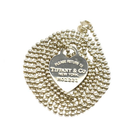 TIFFANY & CO Sterling Silver Return to Necklace Full Heart Pendant 1009 - Picture 6 of 10